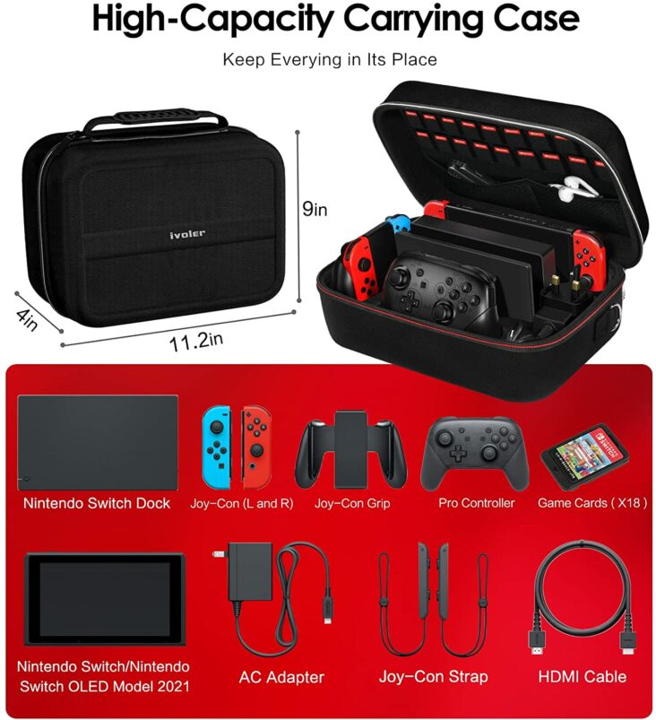 iVoler Storage Case for Nintendo Switch Tech It Out